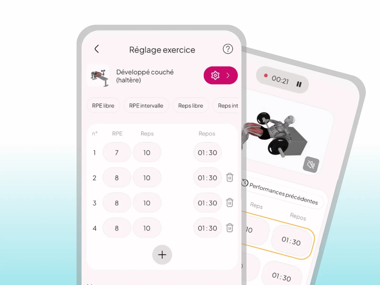 Programs and animated workouts in WellMate