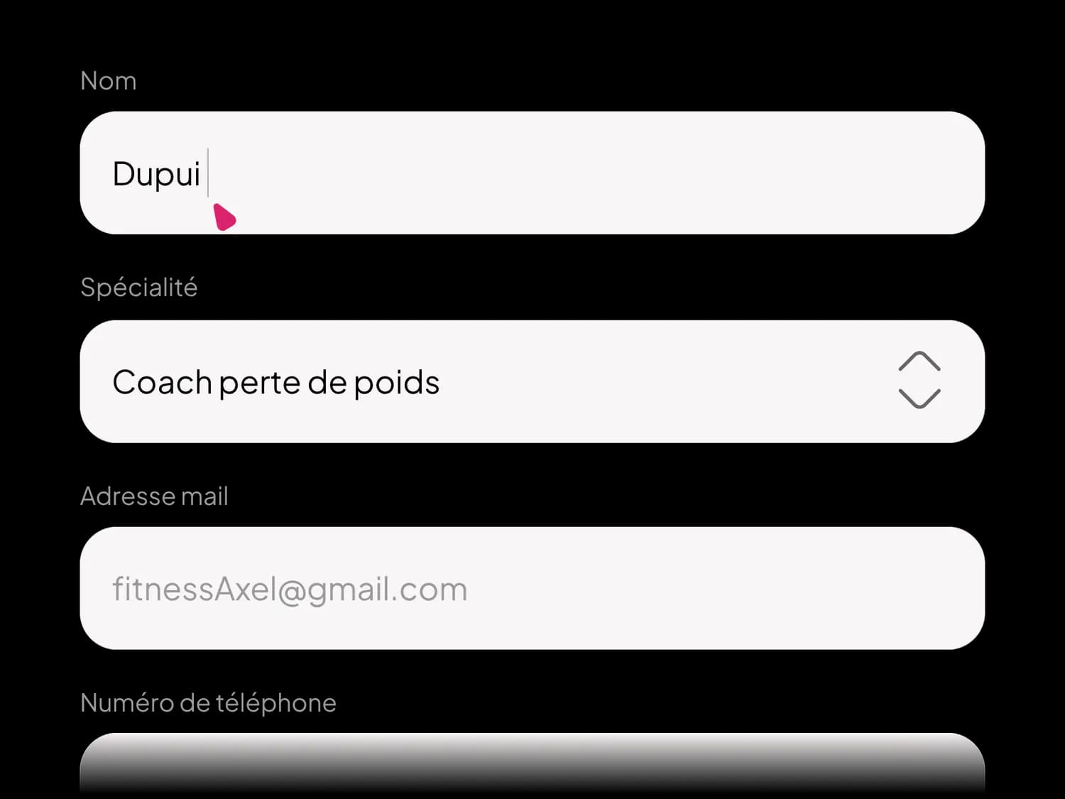 Visual preview of the coach workspace being set up