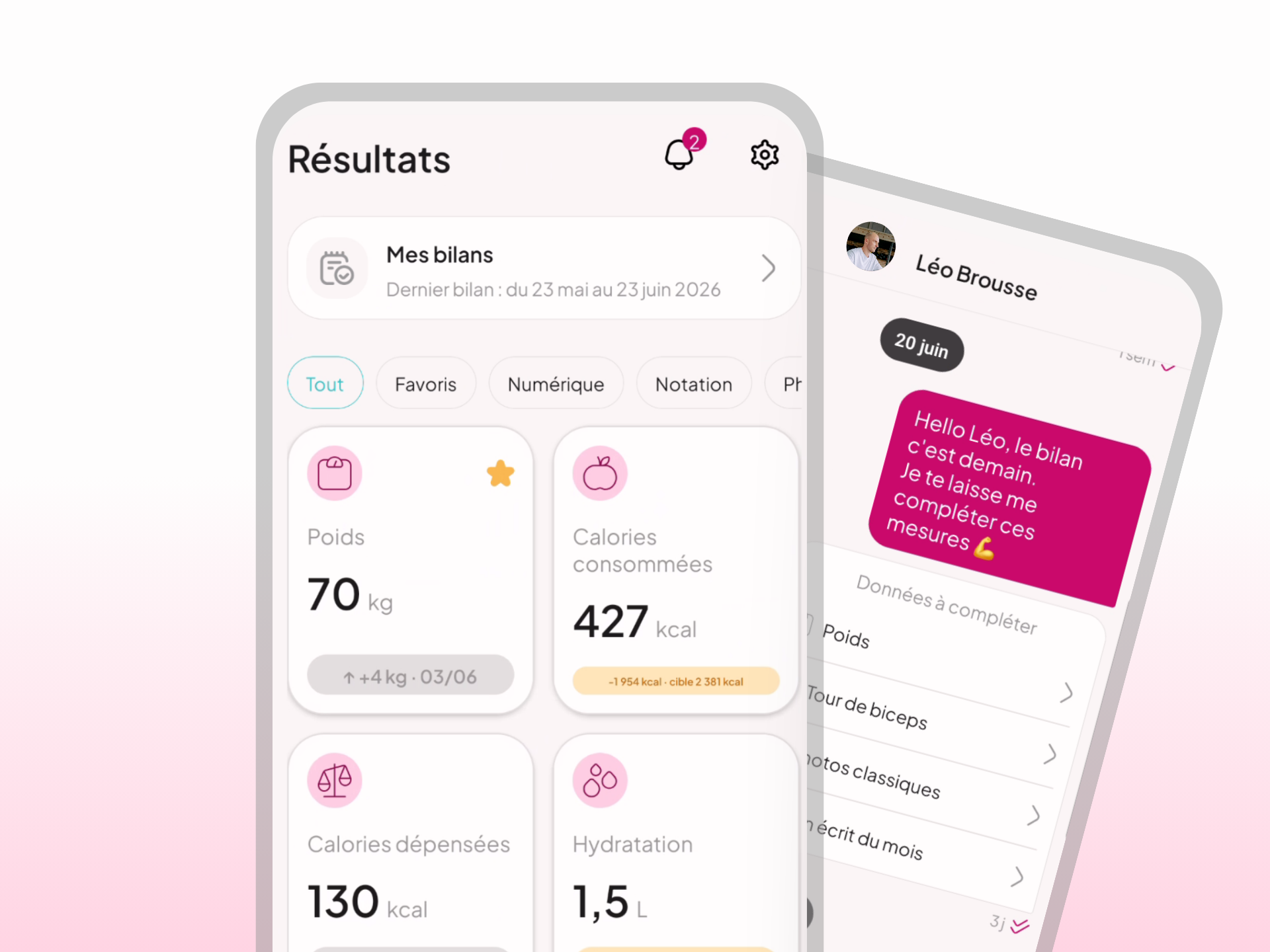 Suivi des performances en présentiel dans WellMate