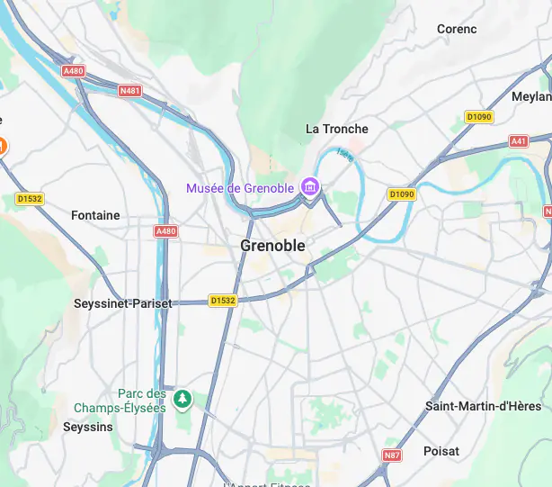 Map of Grenoble office