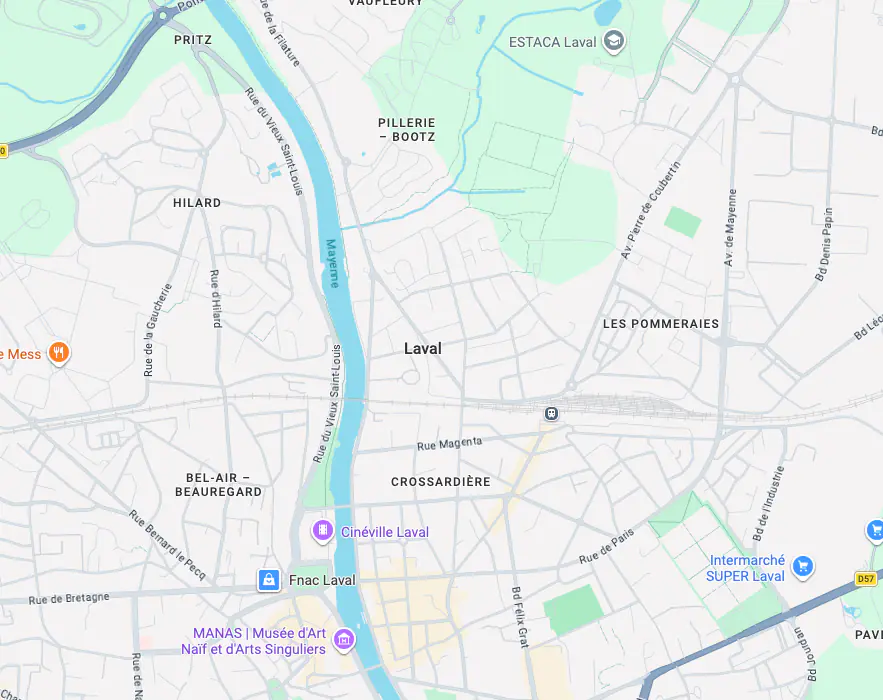Map of Laval office