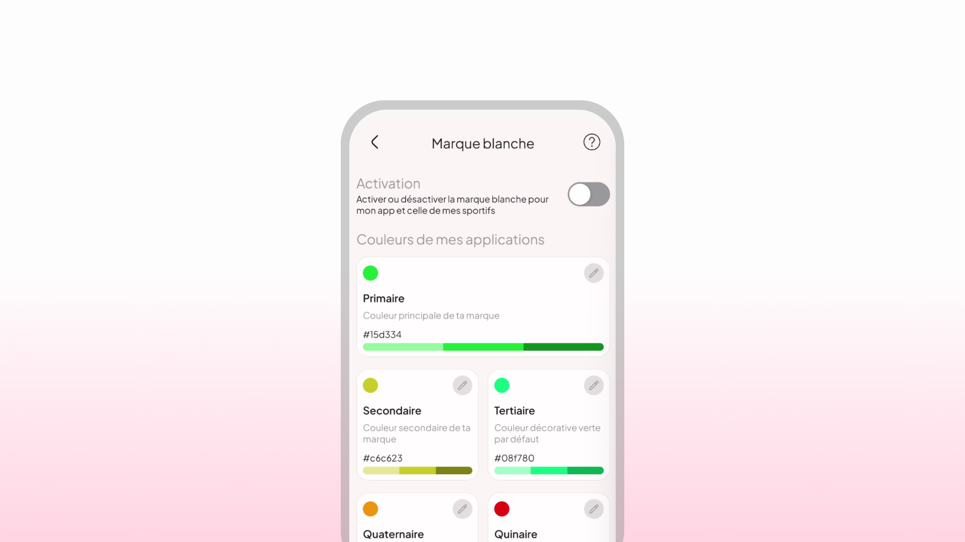 Personnalisation de thème WellMate