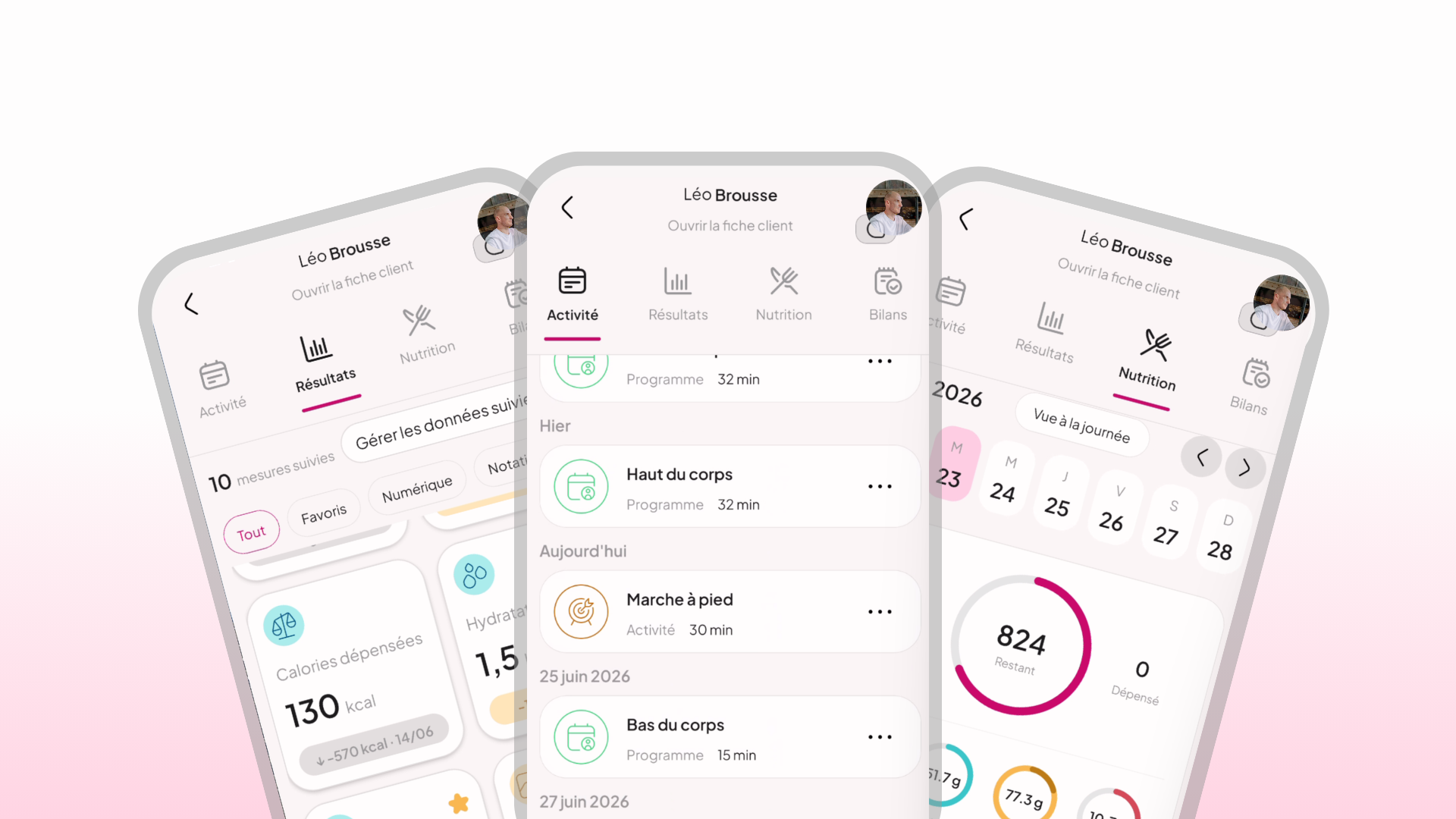 Pages d'analyse client WellMate