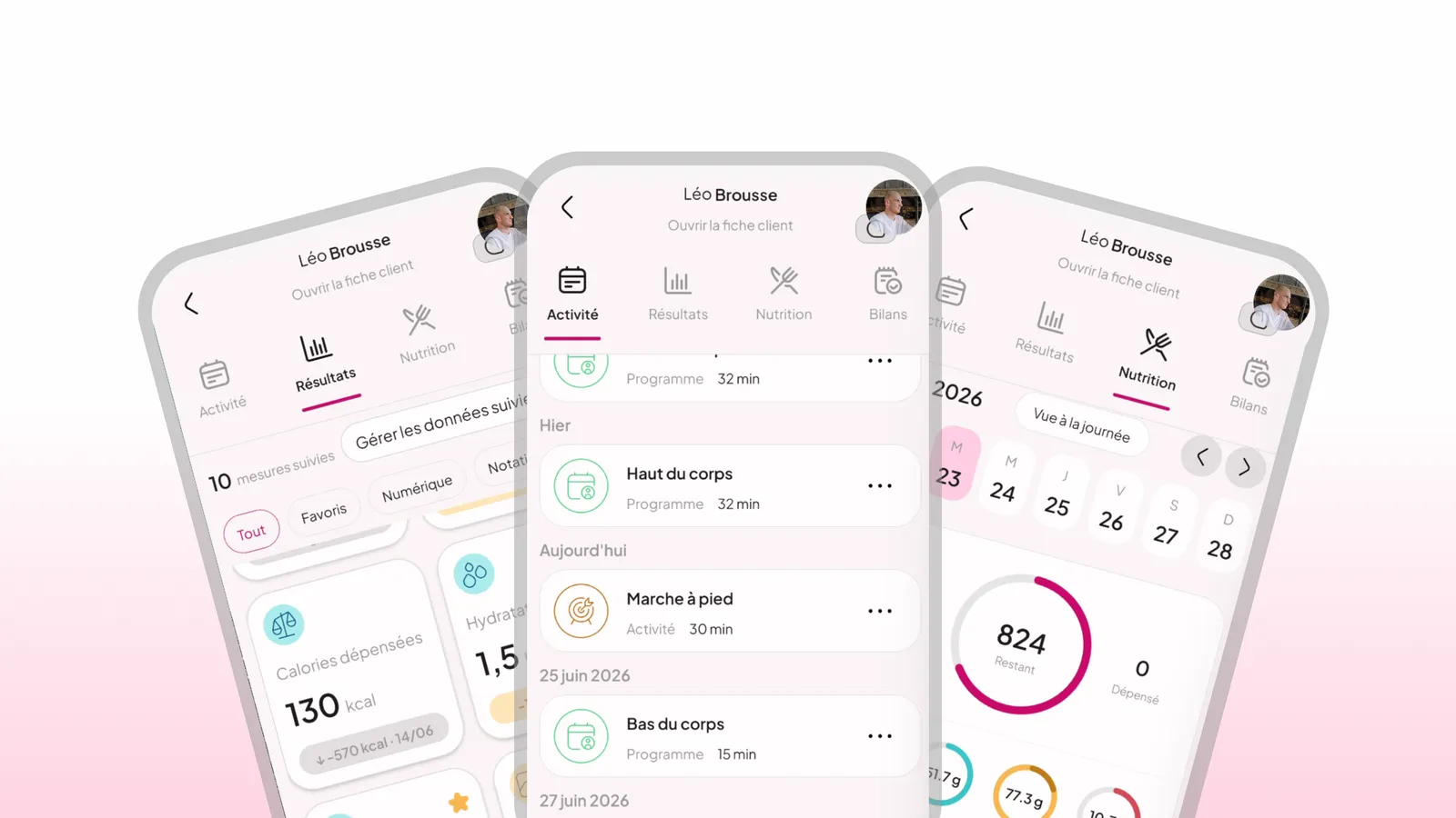 WellMate client analysis pages