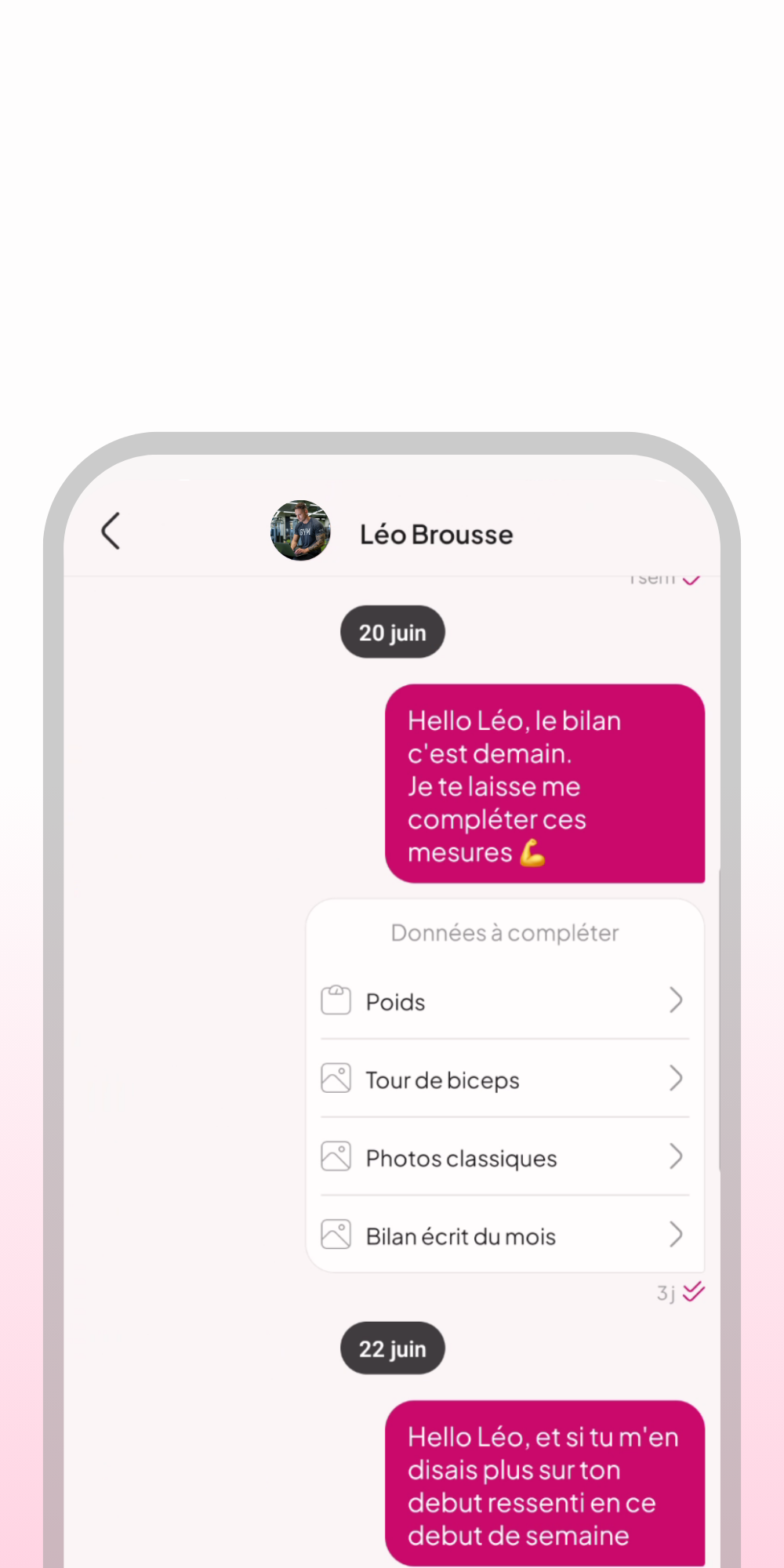 Interconnexion messagerie et application WellMate