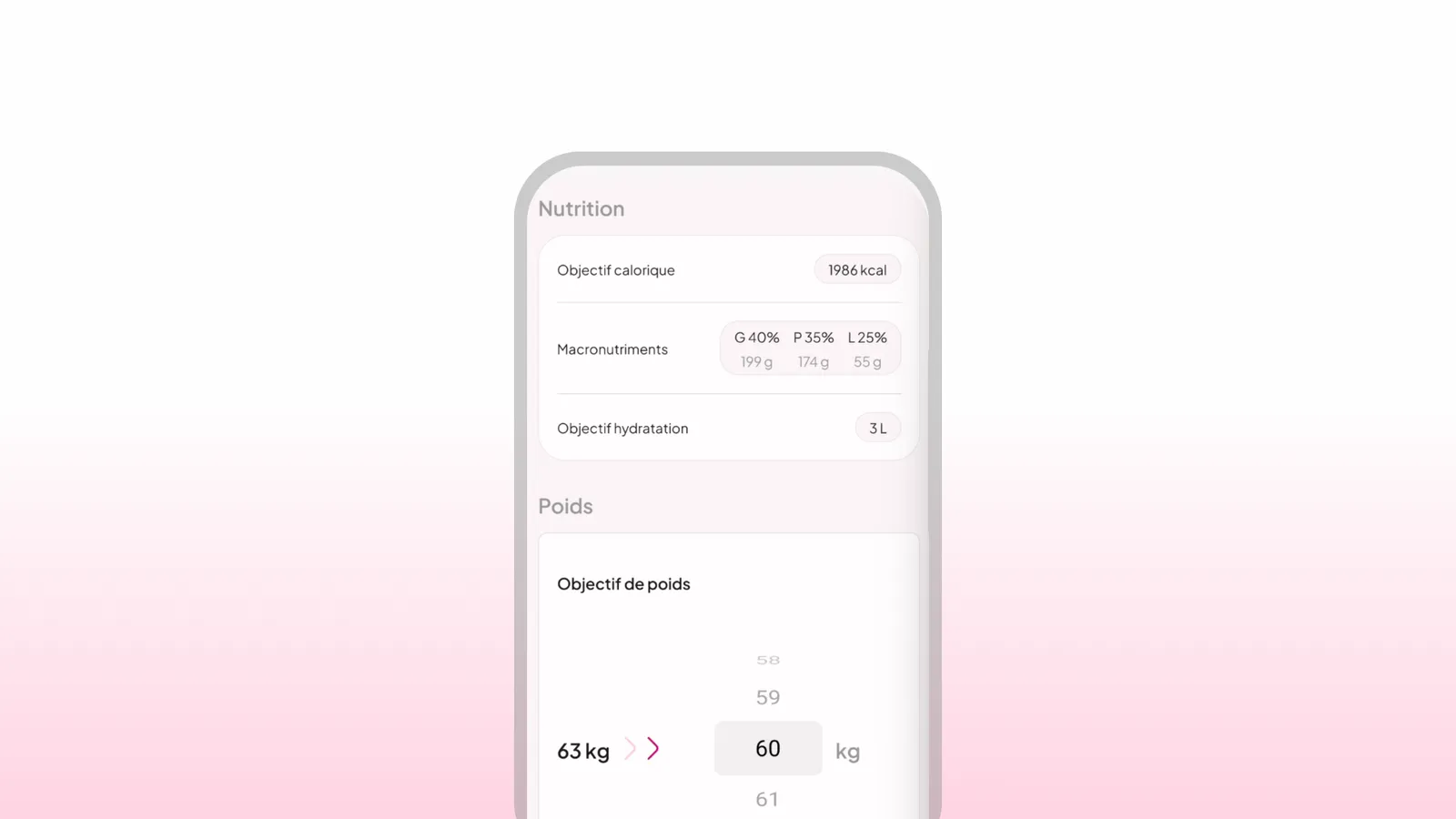 WellMate nutrition dashboard