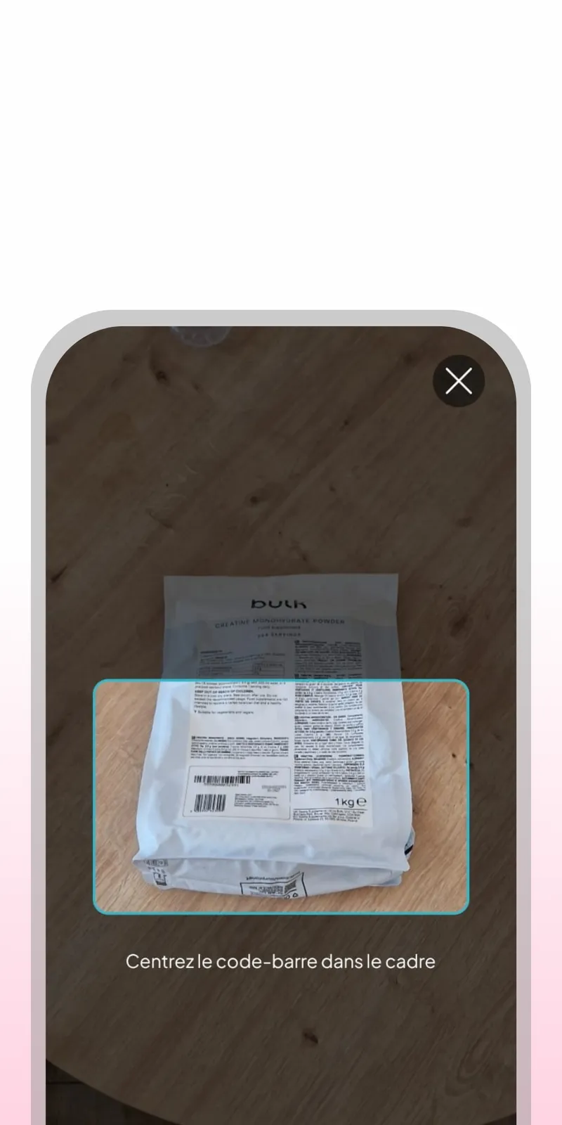 Barcode scanning in WellMate