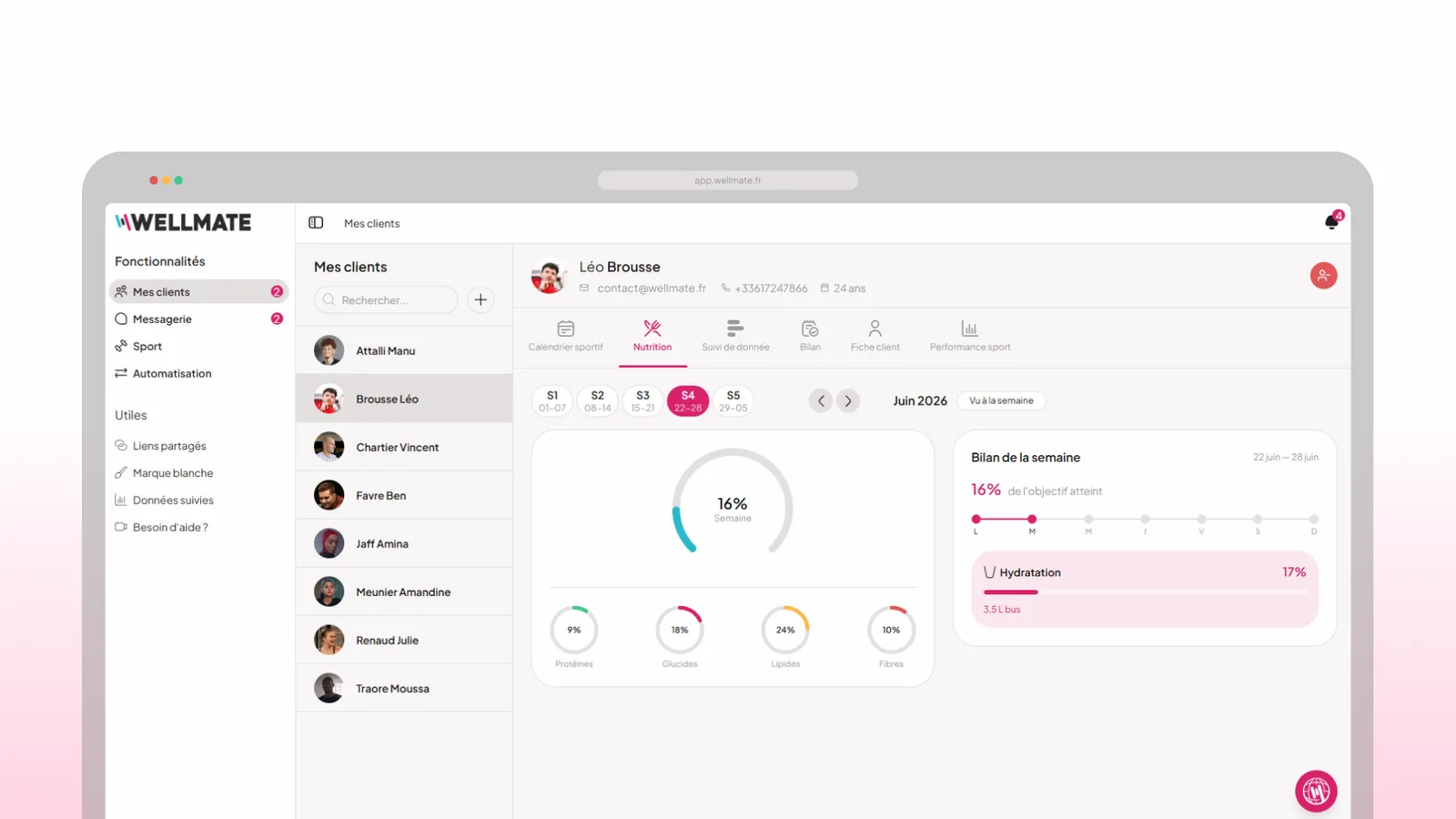 WellMate nutrition analysis tools
