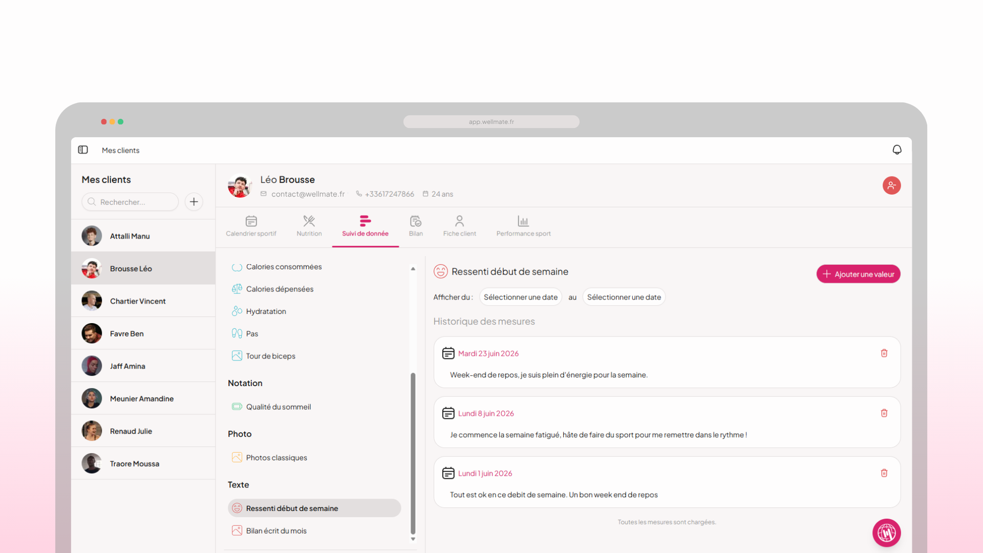 Routines et to-do lists dans WellMate