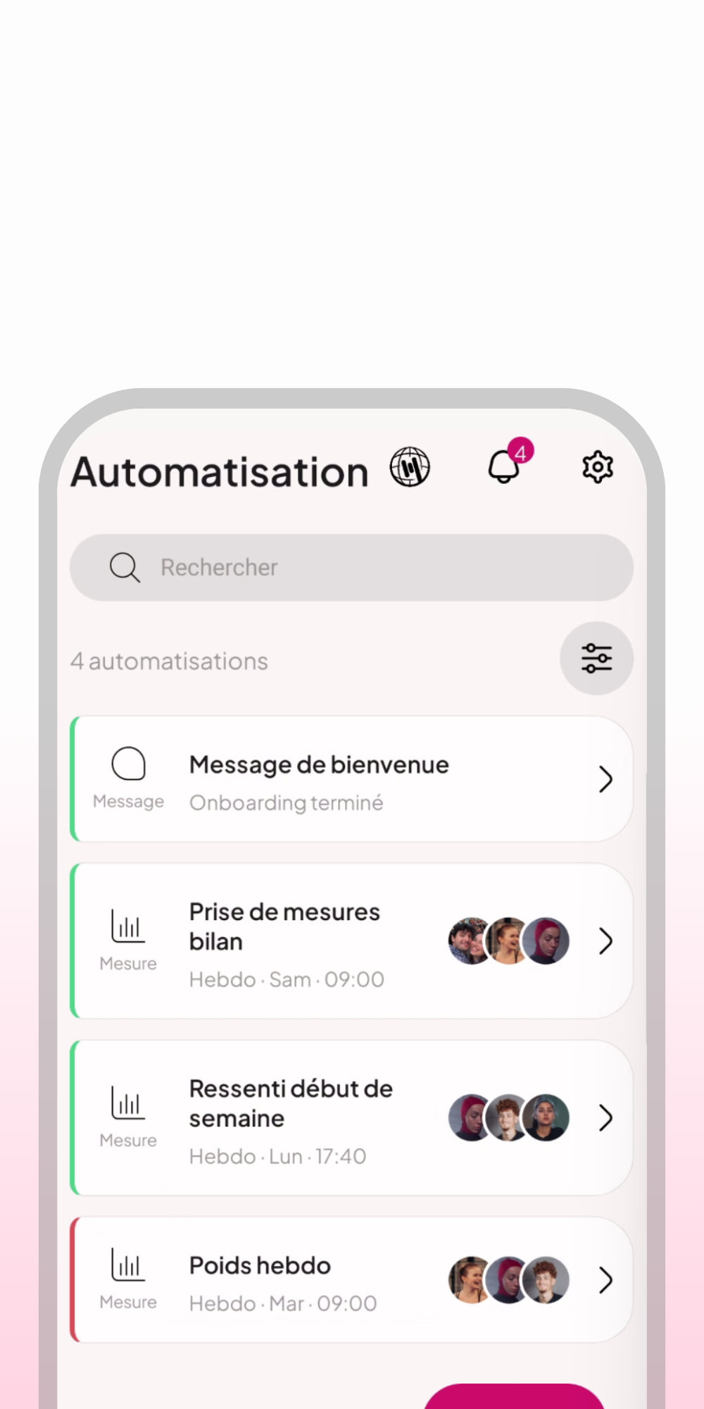 Questionnaires automatisés WellMate